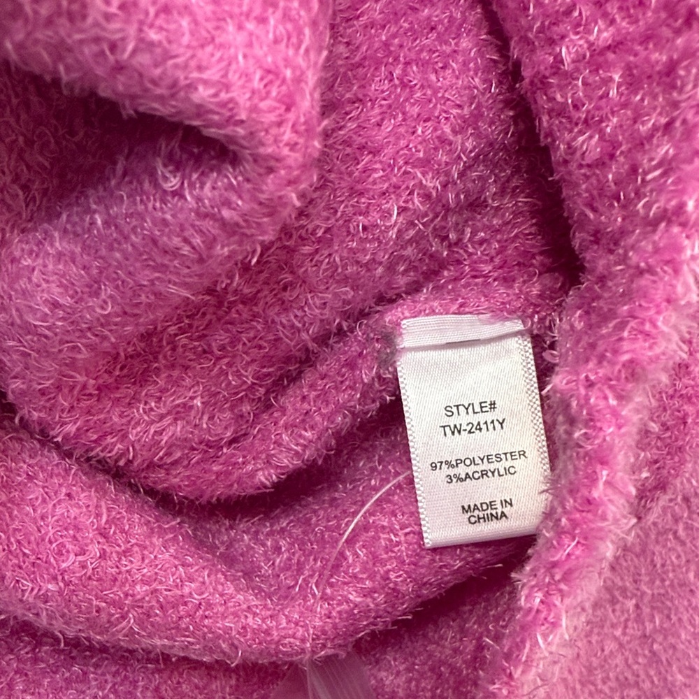 Zenana Vibrant Pink Brushed Soft Sweater – Cozy Blanket-Soft Knit, Chic - Picture 6 of 7
